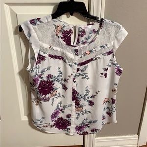 Candies floral and lace blouse